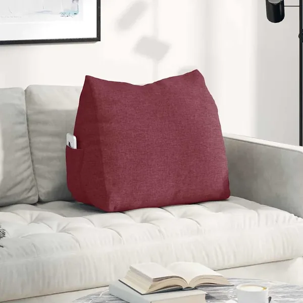 Coussin de Dos Bordeaux 60 x 20 x 50 cm tissu