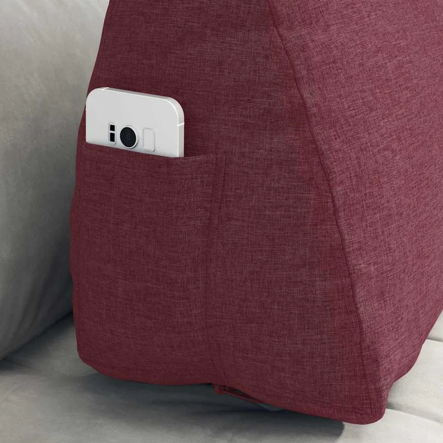 Coussin de Dos Bordeaux 60 x 20 x 50 cm tissu - 5