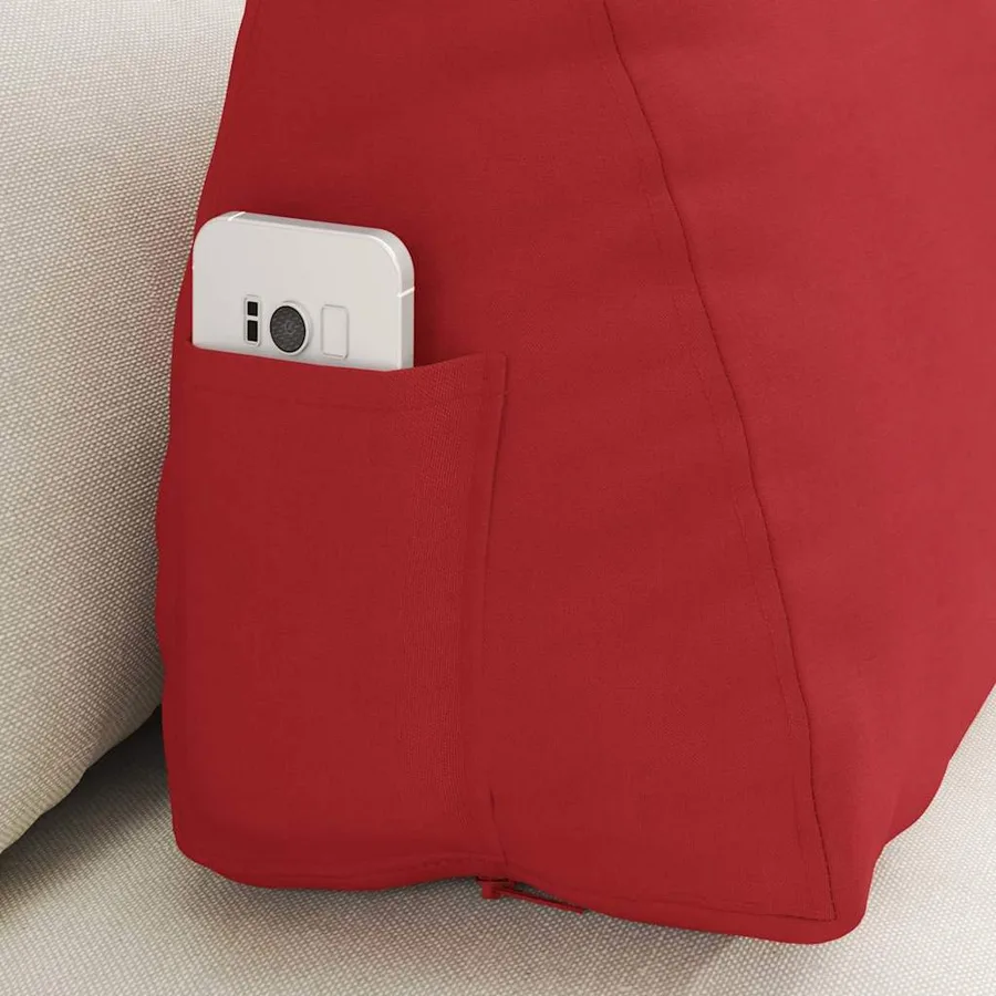 Coussin de Dos Rouge 60 x 20 x 50 cm tissu - 5