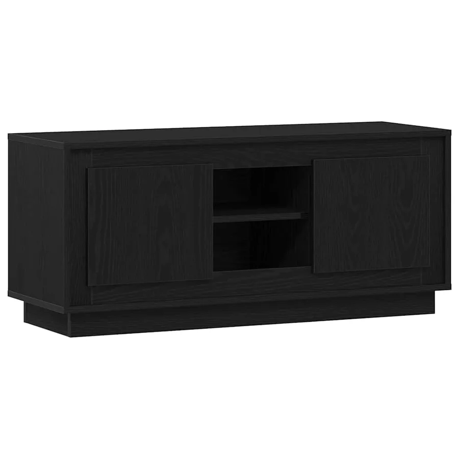 Meuble TV Chêne noir 102 x 35 x 45 cm Bois d'ingénierie - 2
