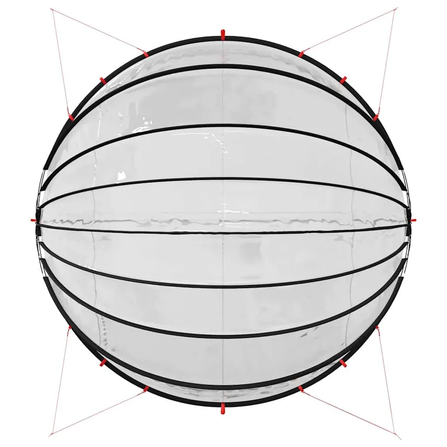 Dôme de piscine Transparent 592 x 590 x 275 cm PVC - 11