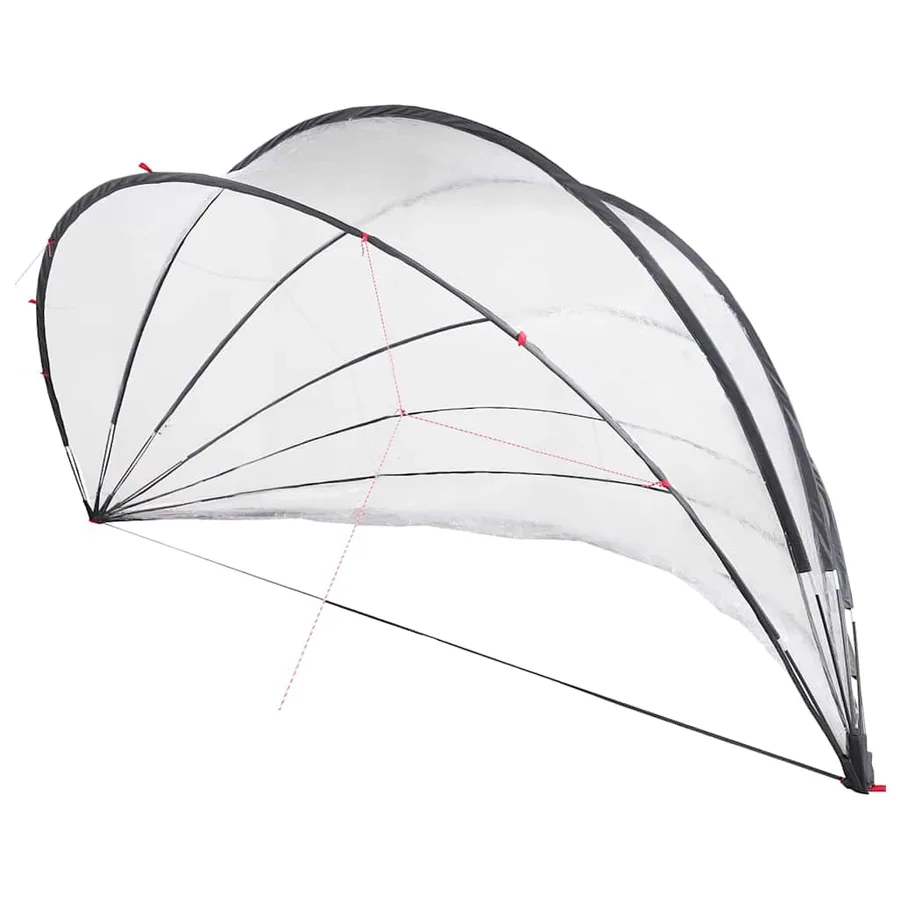 Dôme de piscine Transparent 592 x 590 x 275 cm PVC - 2