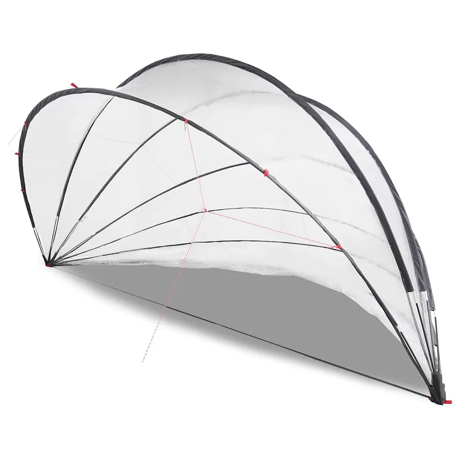 Dôme de piscine Transparent 592 x 590 x 275 cm PVC - 3