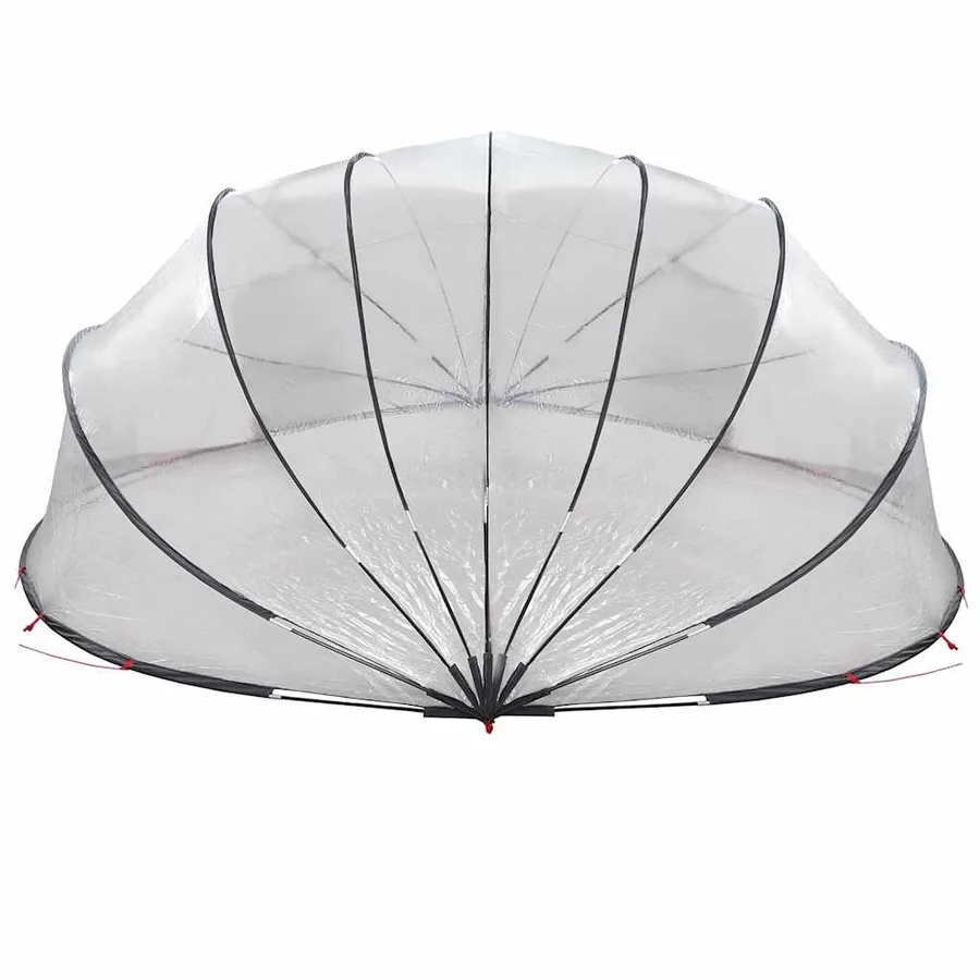 Dôme de piscine Transparent 592 x 590 x 275 cm PVC - 9