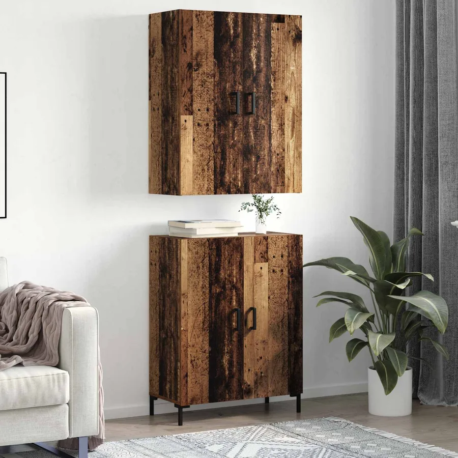 Haut Armoire Bois ancien 69,5 x 34 x 180 cm Bois d'ingénierie - 4
