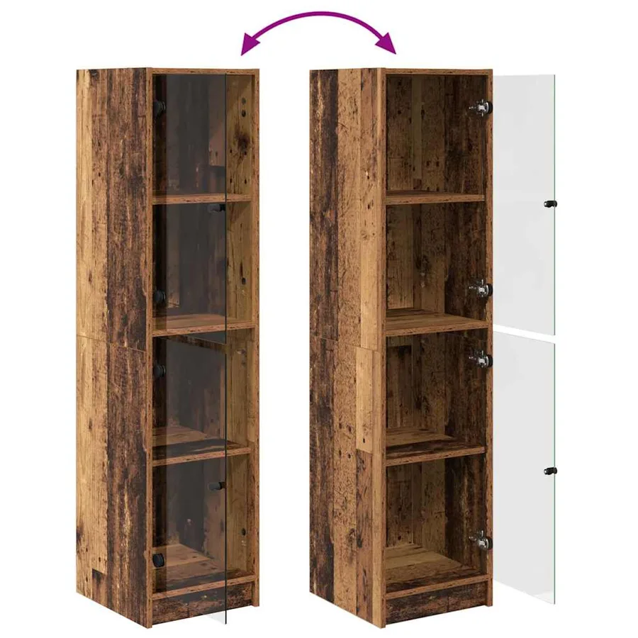 Haut Armoire Bois Ancien 35 x 37 x 142 cm Bois d'ingénierie - 11