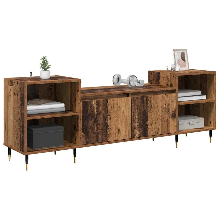 Meuble TV Bois Ancien 160 x 35 x 55 cm Bois d'ingénierie - 3