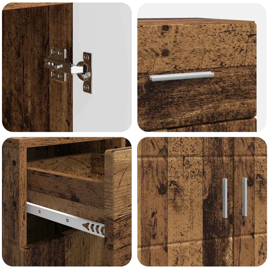 Cabinet en Bois avec tiroir Bois ancien 88,5 x 30,5 x 73 cm - 9