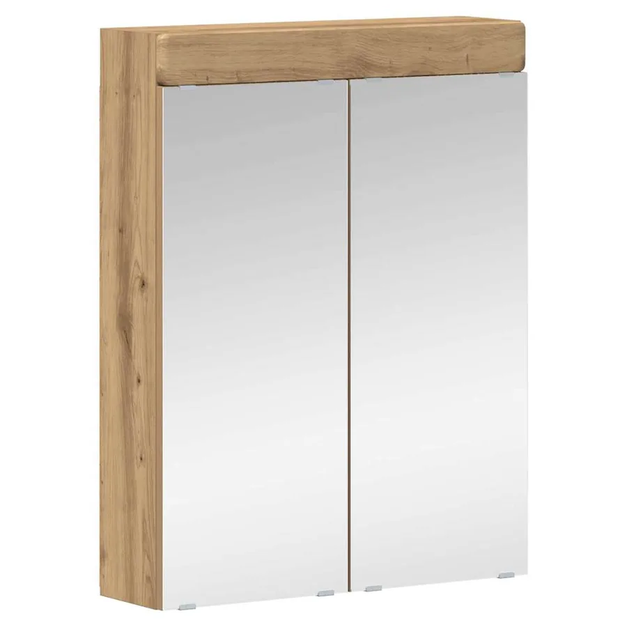 Amoire de salle de bain avec miroir TULUM Chêne artisanal - 2
