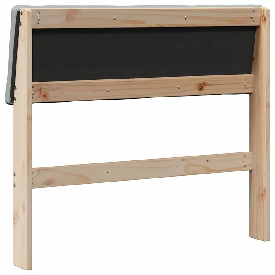 Tête de lit capitonnée Gris clair 100 cm Pin massif - 6