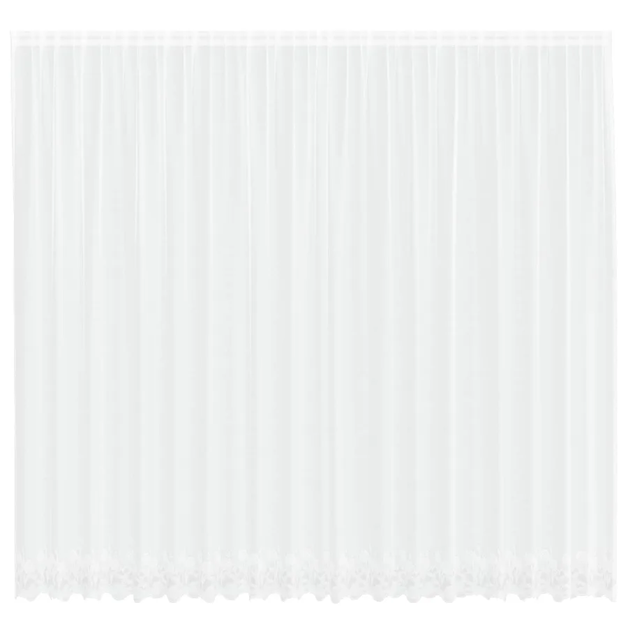 Rideau en Dentelle Floral Blanc 260 x 500 cm Polyester - 2
