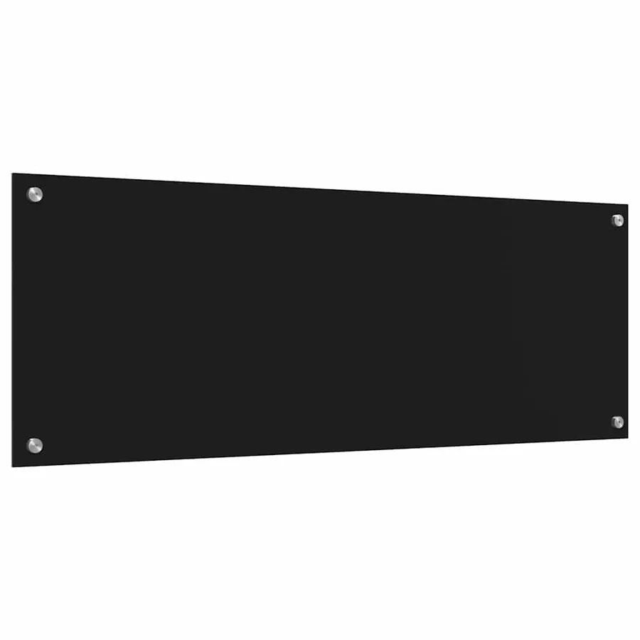 Crédence de cuisine 2 pcs Noir 110 x 40 cm verre trempé - 6