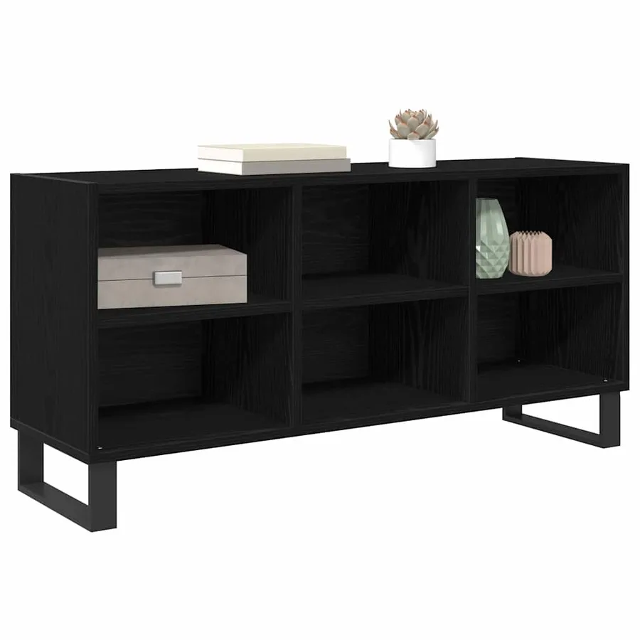 Meuble TV Chêne noir 103,5 x 30 x 50 cm Bois d'ingénierie - 3