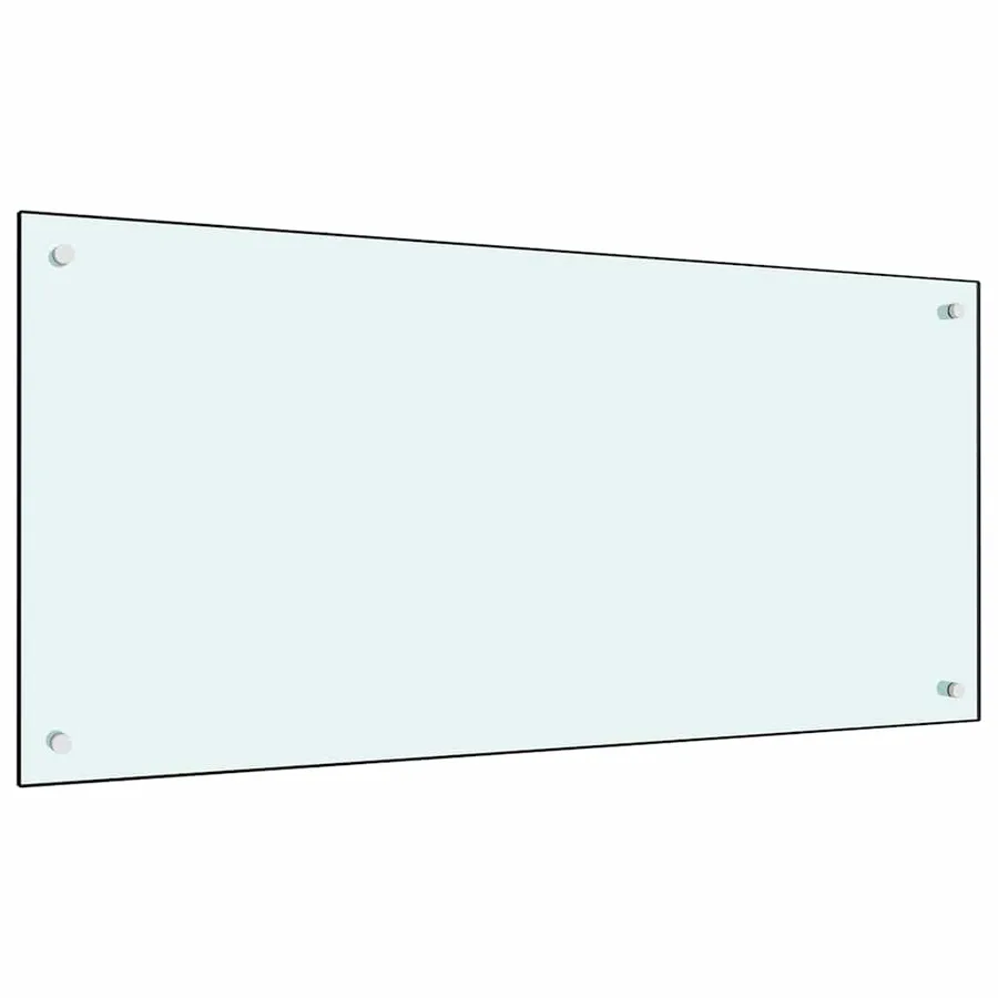 Crédence de cuisine 2 pcs Blanc 100 x 50 cm verre trempé - 3