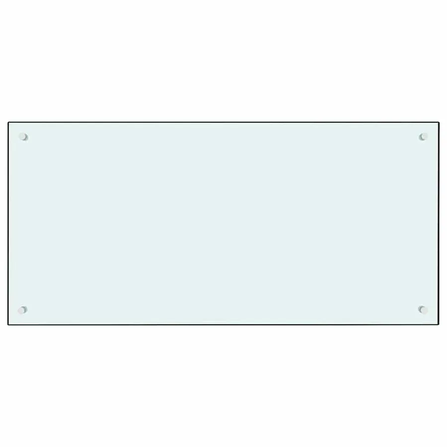 Crédence de cuisine 2 pcs Blanc 100 x 50 cm verre trempé - 4