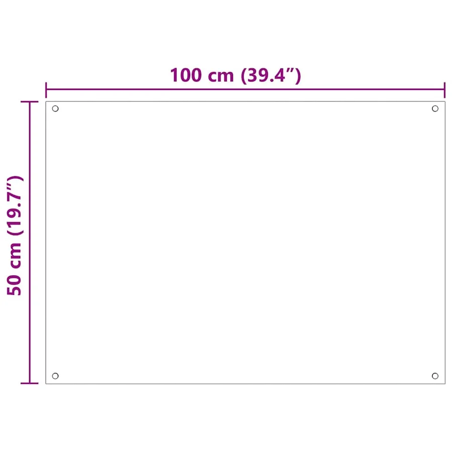Crédence de cuisine 2 pcs Blanc 100 x 50 cm verre trempé - 8