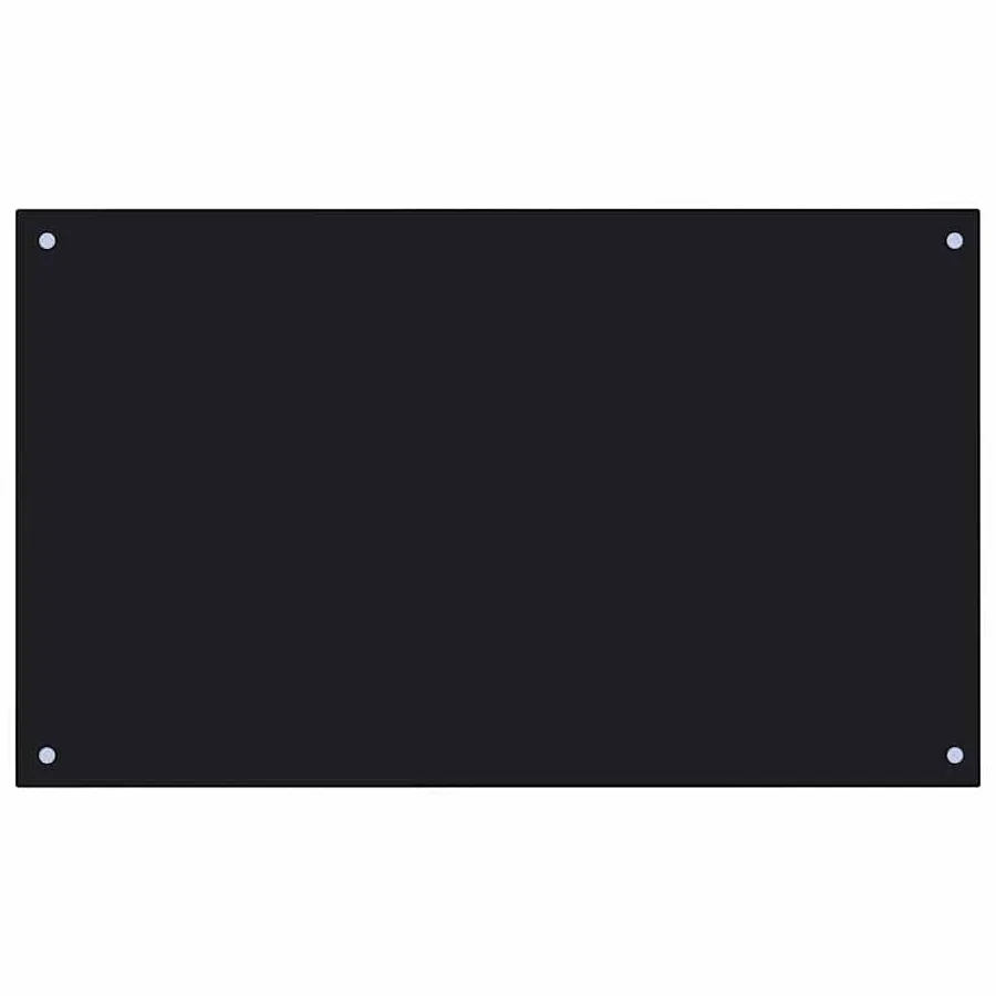 Crédence de cuisine 2 pcs Noir 100 x 60 cm verre trempé - 4