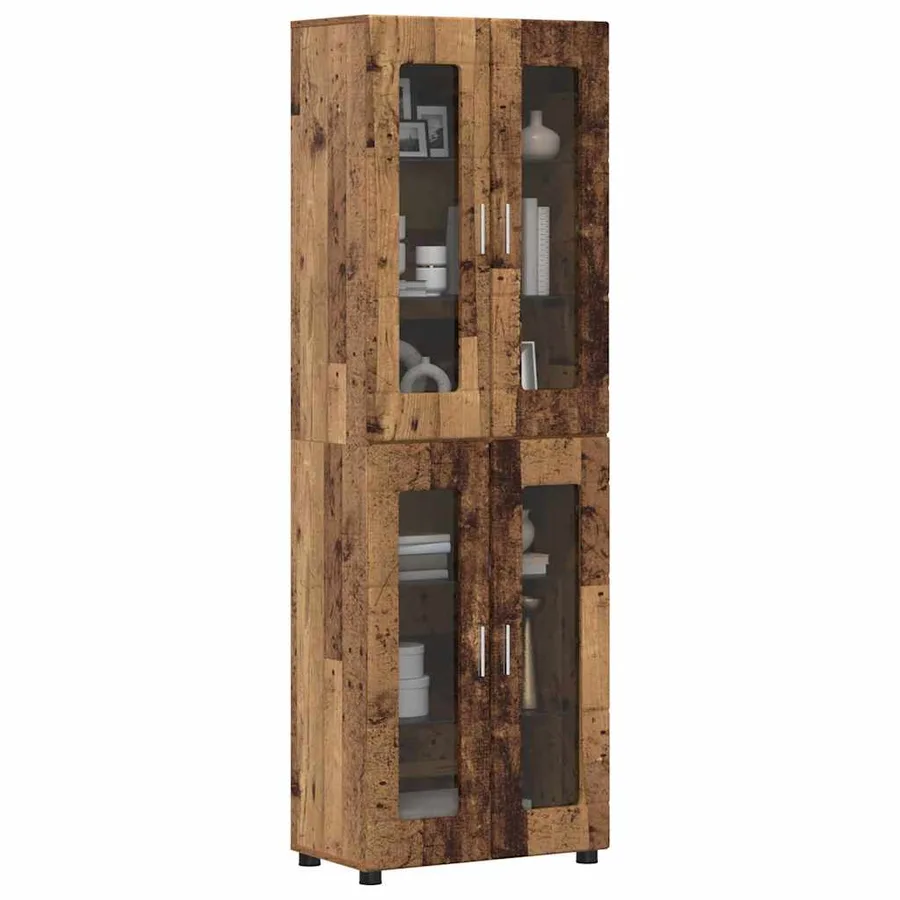 Haut Armoire avec étagère FLORIN Bois ancien 60 x 35 x 182 cm - 3