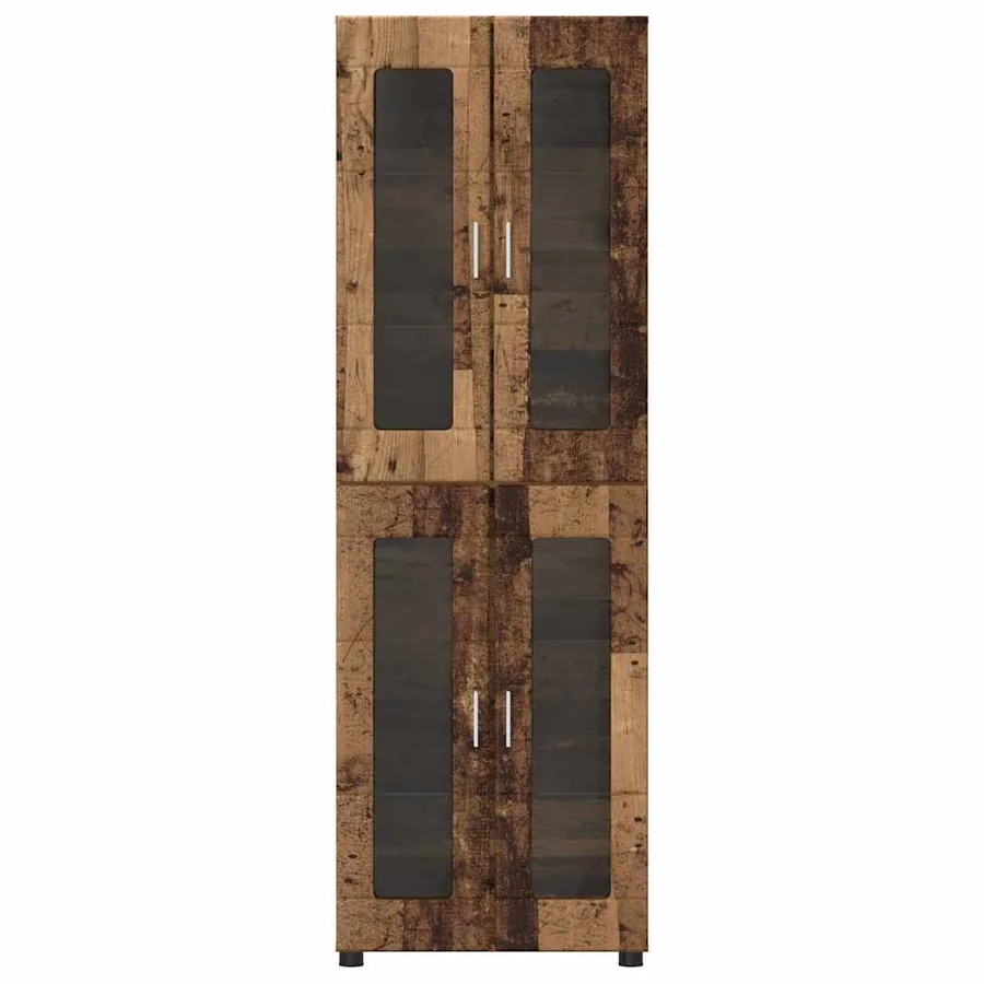 Haut Armoire avec étagère FLORIN Bois ancien 60 x 35 x 182 cm - 6