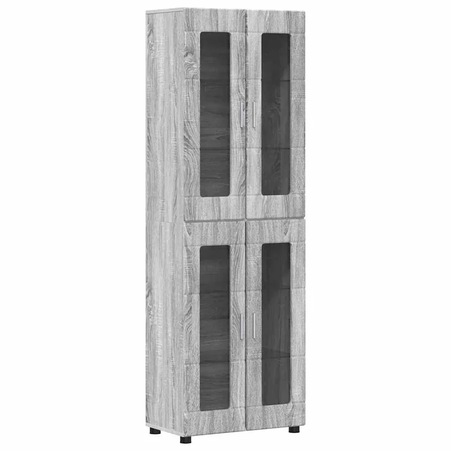 Haut Armoire avec étagère FLORIN Gris Sonoma 60 x 35 x 182 cm - 2