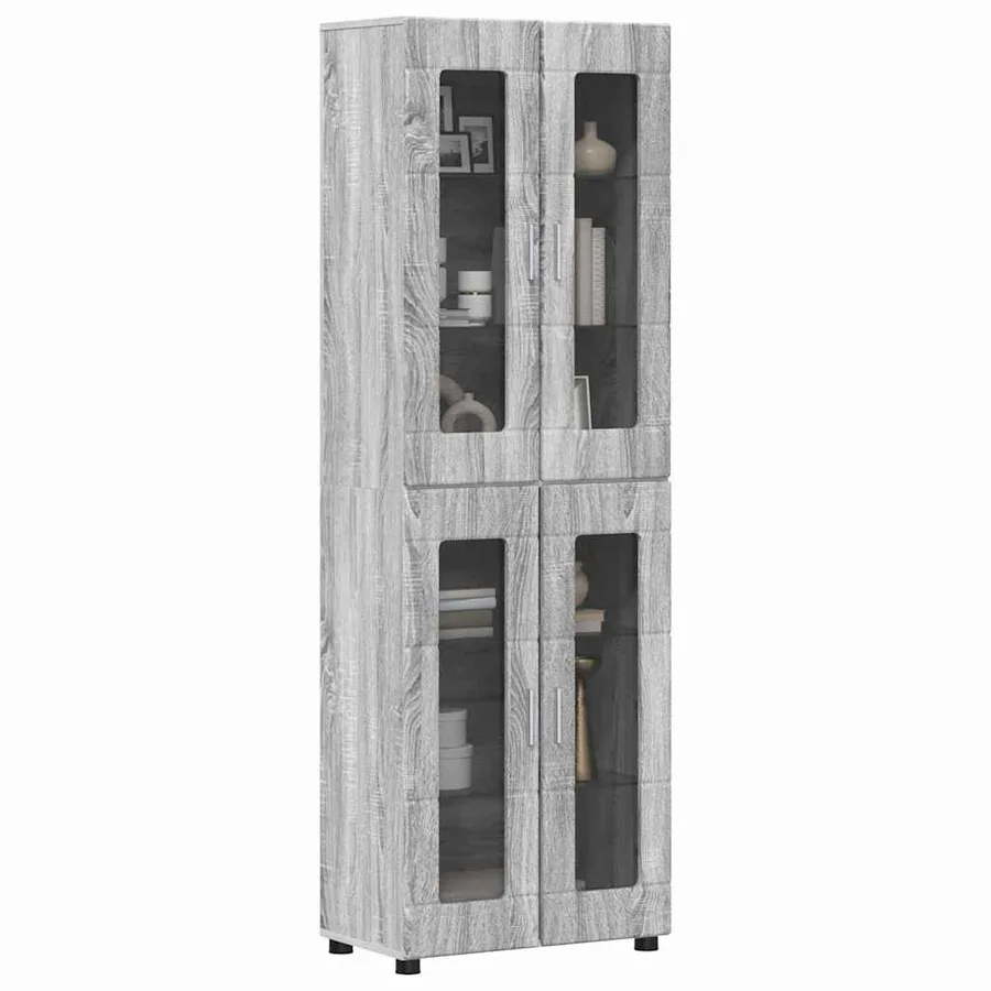 Haut Armoire avec étagère FLORIN Gris Sonoma 60 x 35 x 182 cm - 3