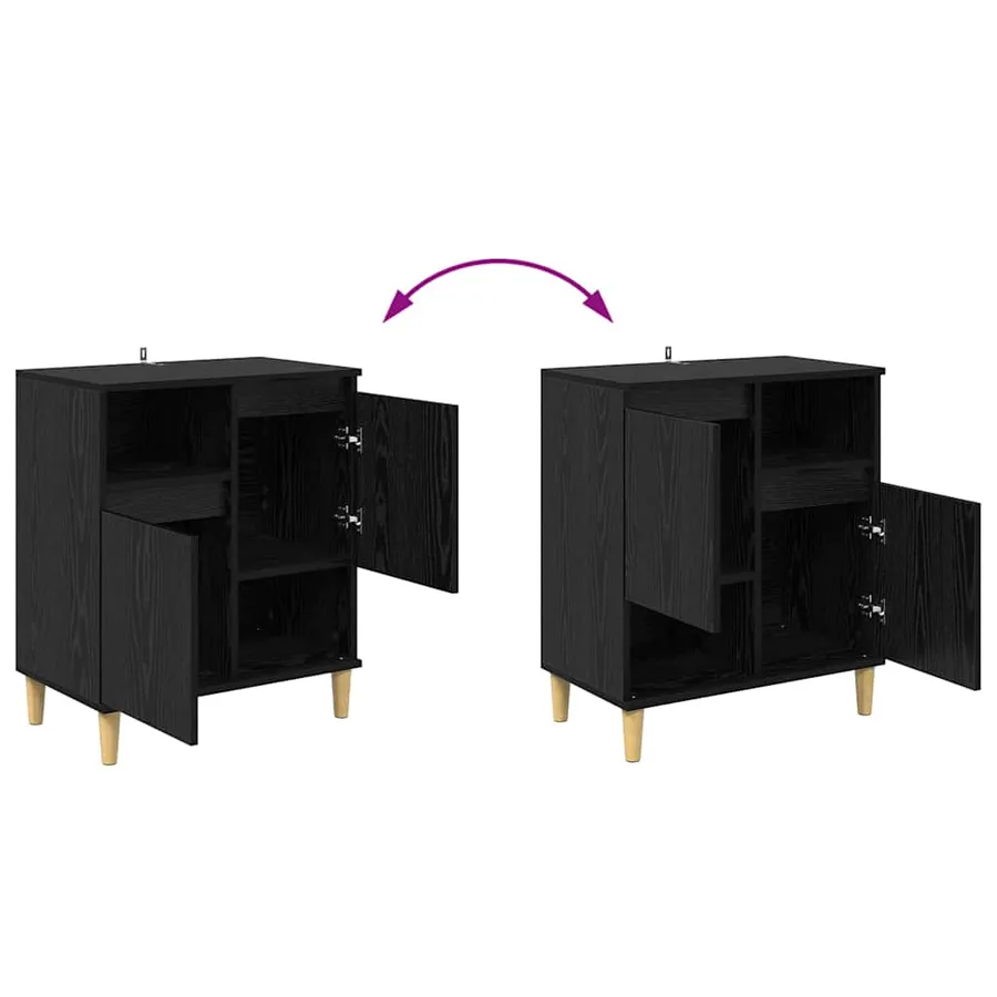Buffets 3 pcs Chêne noir 60 x 35 x 70 cm Bois d'ingénierie - 10