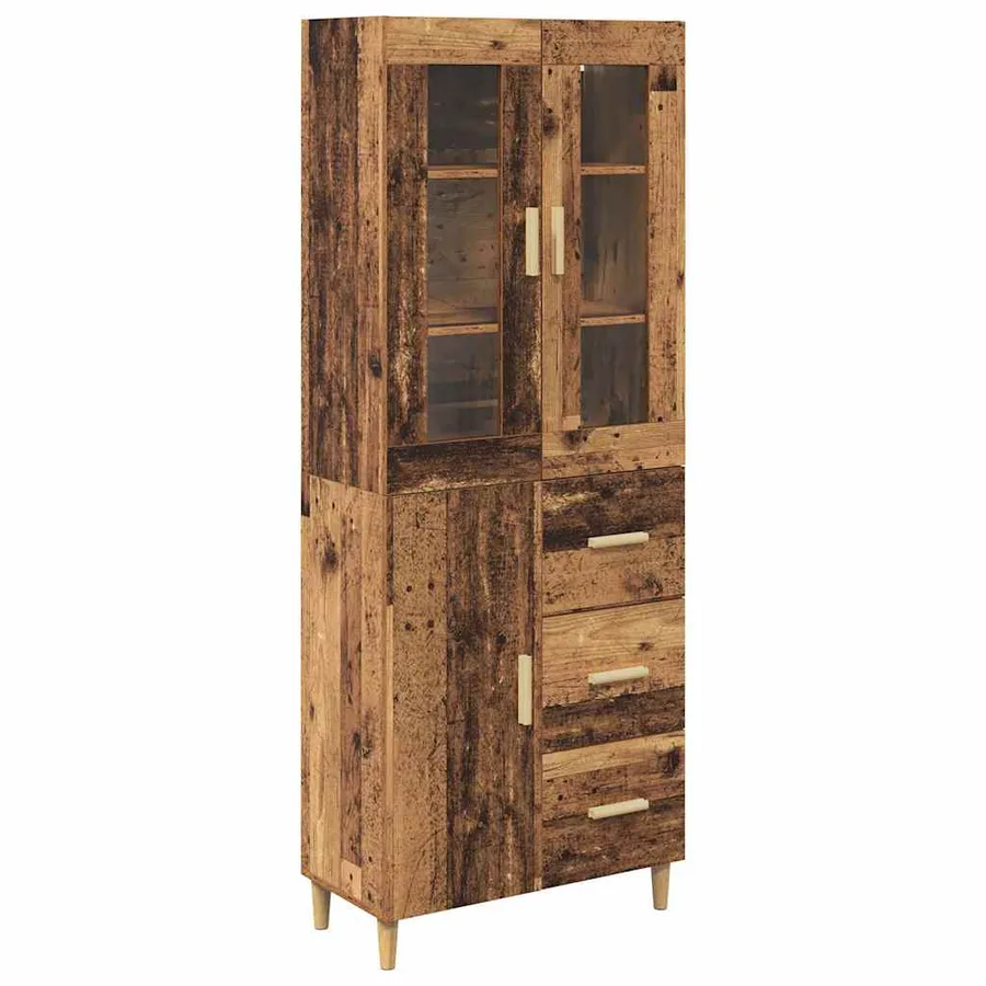 Haut Armoire Bois Ancien 69,5 x 34 x 180 cm Bois d'ingénierie - 2