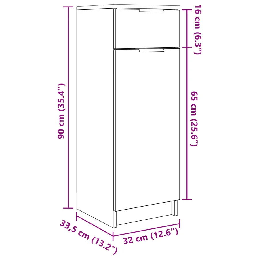 Ensemble de mobilier de salle de bain 3 pc Chêne artisanal - 17