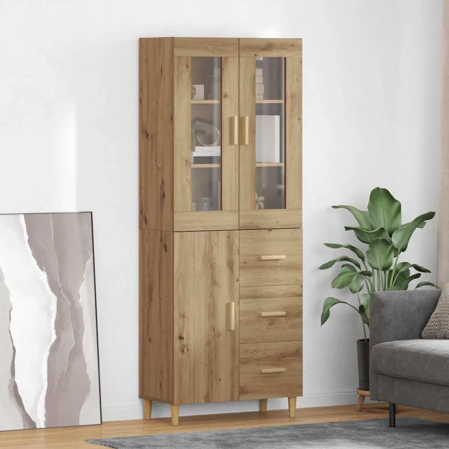 Haut Armoire Chêne artisanal 34,5 x 34 x 180 cm