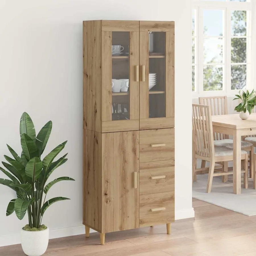 Haut Armoire Chêne artisanal 34,5 x 34 x 180 cm - 4