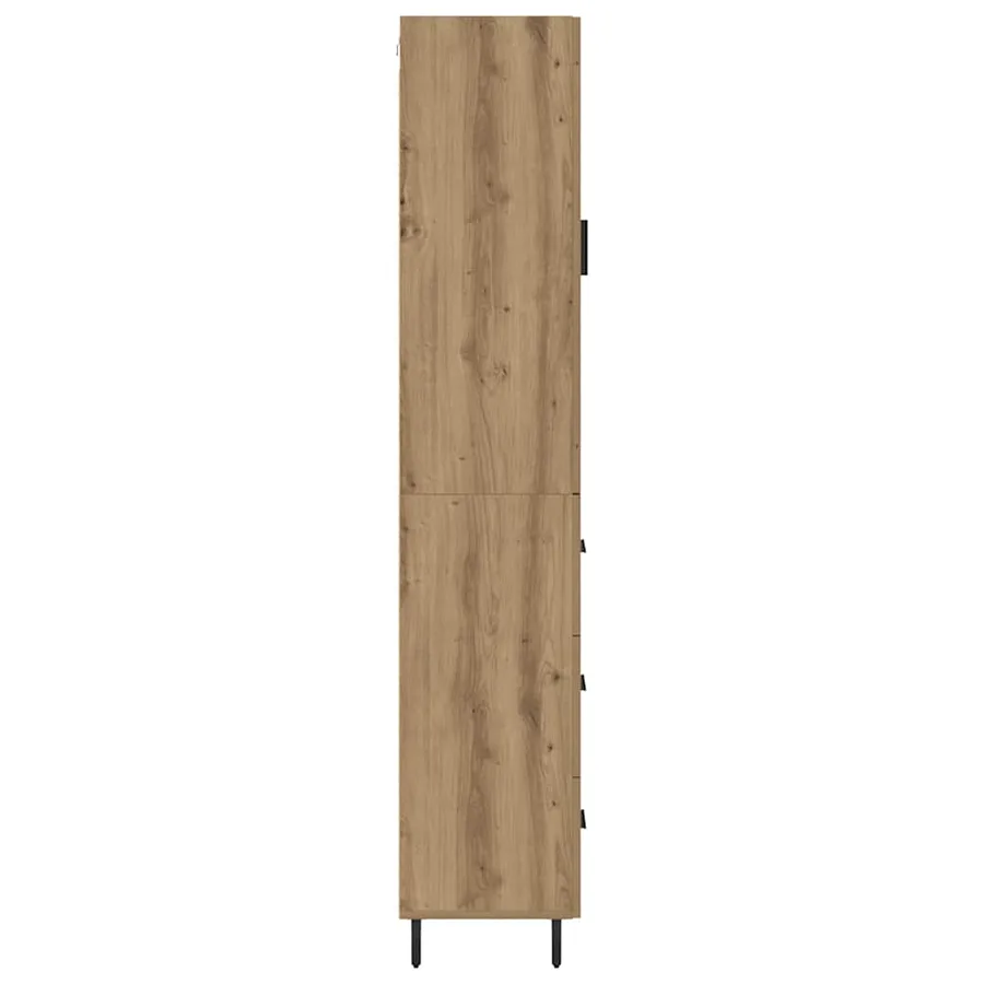 Haut Armoire avec tiroir Chêne artisanal 34,5 x 34 x 180 cm - 9
