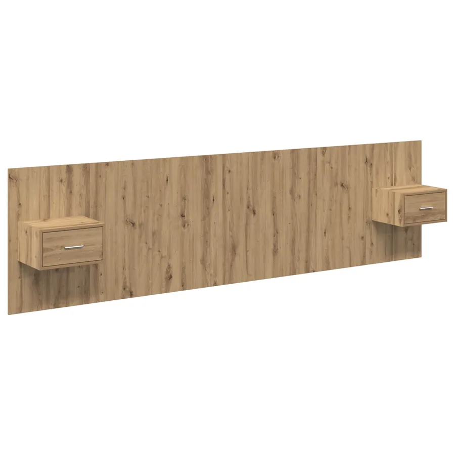 Tête de lit avec armoire 3 pcs Chêne artisanal - 2