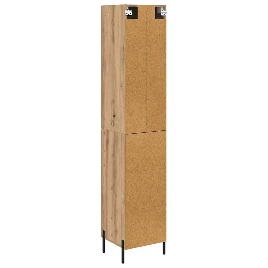 Haut Armoire avec tiroir Chêne artisanal 34,5 x 34 x 180 cm - 10