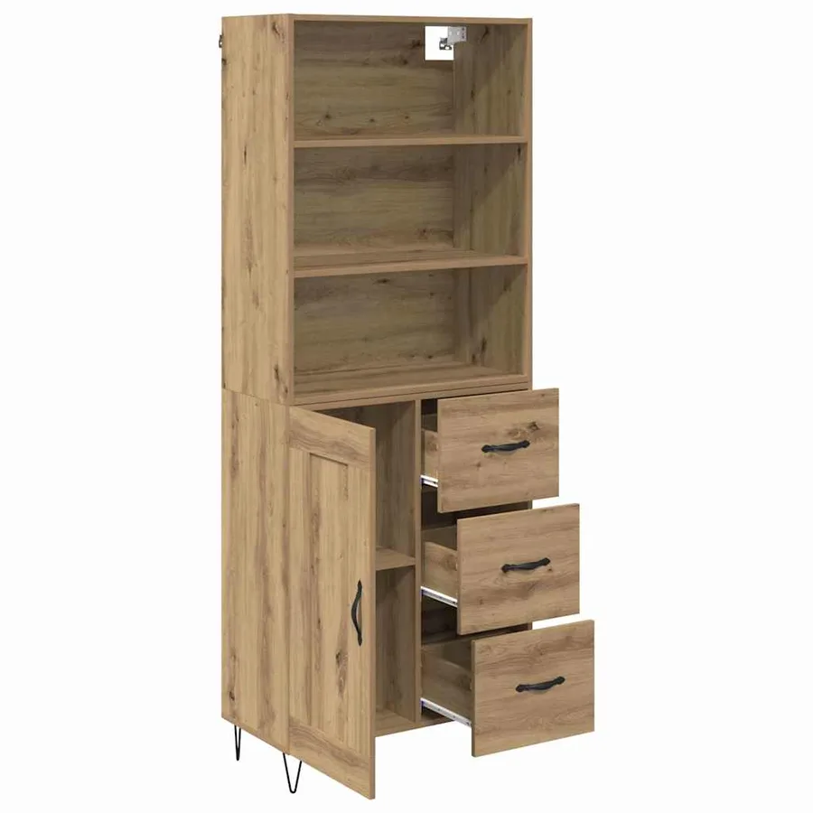 Haut Armoire 2 pcs Chêne artisanal 69,5 x 34 x 180 cm - 5