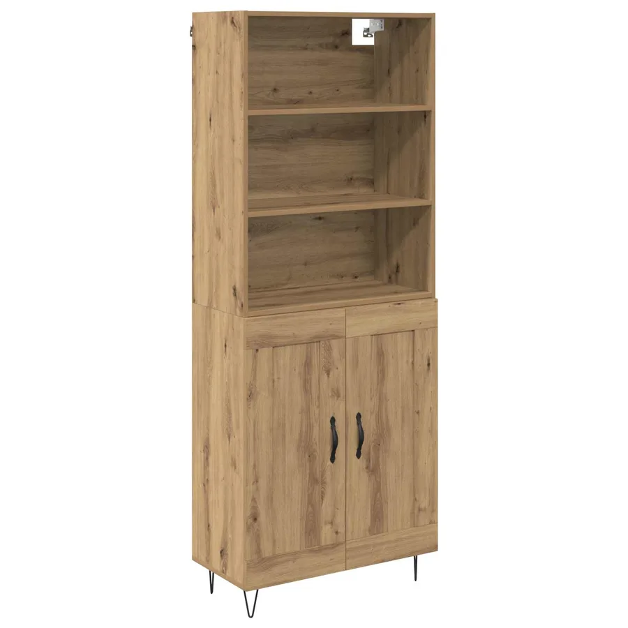 Haut Armoire 2 pcs Chêne artisanal 69,5 x 34 x 180 cm - 2