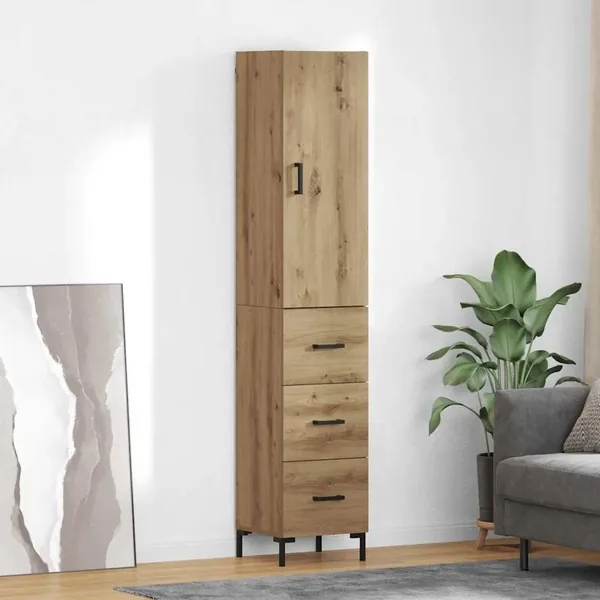 Haut Armoire Chêne artisanal 34,5 x 34 x 180 cm