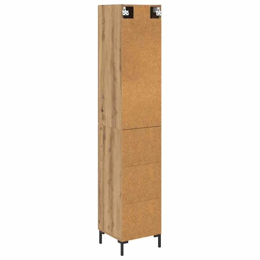Haut Armoire Chêne artisanal 34,5 x 34 x 180 cm - 8