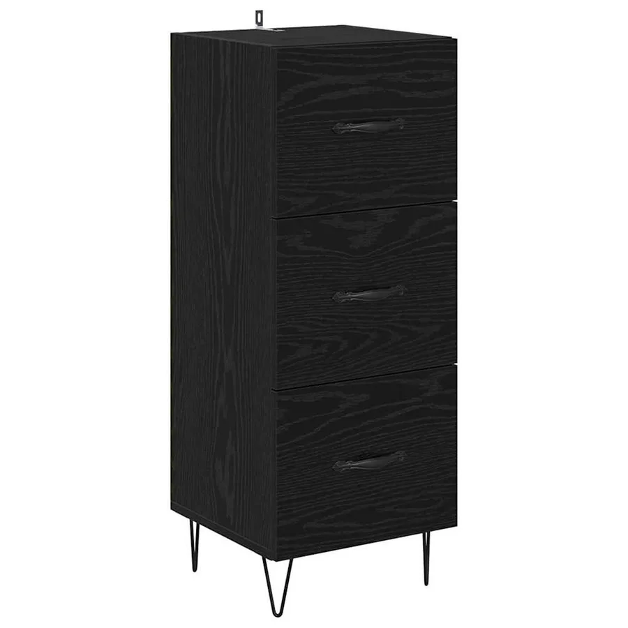 Haut Armoire Chêne noir 34,5 x 34 x 90 cm Bois d'ingénierie - 6