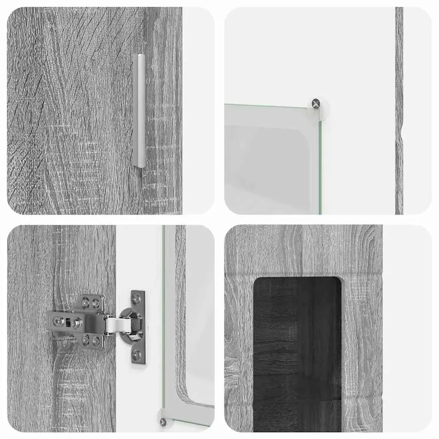 Ensemble meuble TV FLORIN 3 pcs Gris Sonoma Bois d'ingénierie - 11