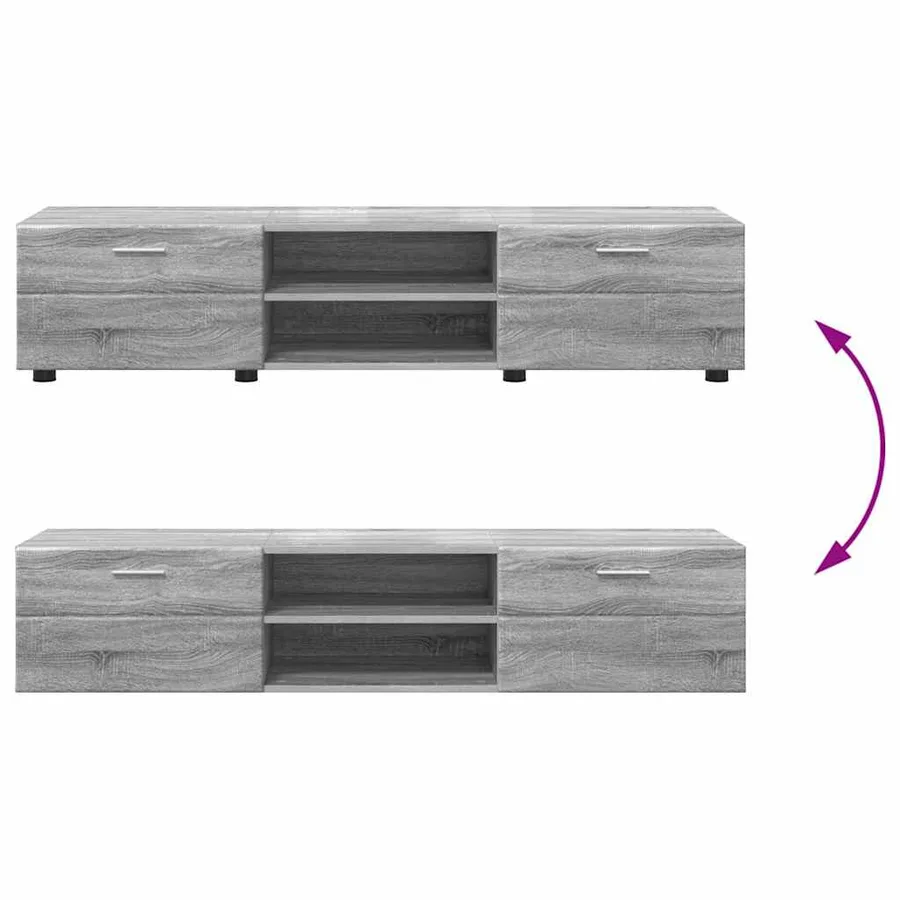 Ensemble meuble TV FLORIN 3 pcs Gris Sonoma Bois d'ingénierie - 12