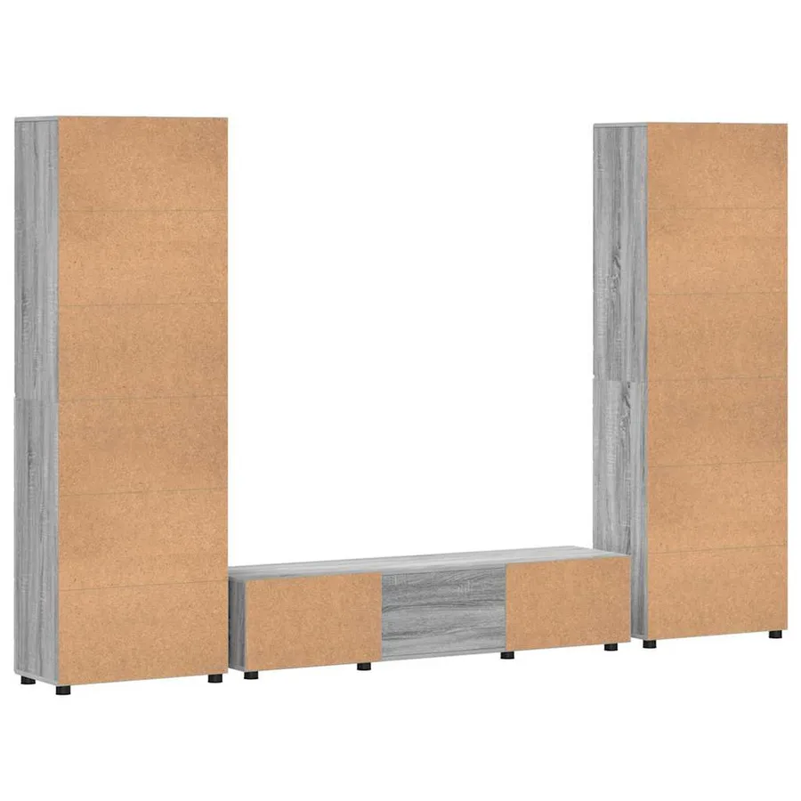 Ensemble meuble TV FLORIN 3 pcs Gris Sonoma Bois d'ingénierie - 9