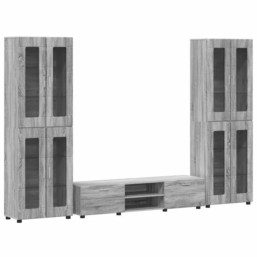 Ensemble meuble TV FLORIN 3 pcs Gris Sonoma Bois d'ingénierie - 2