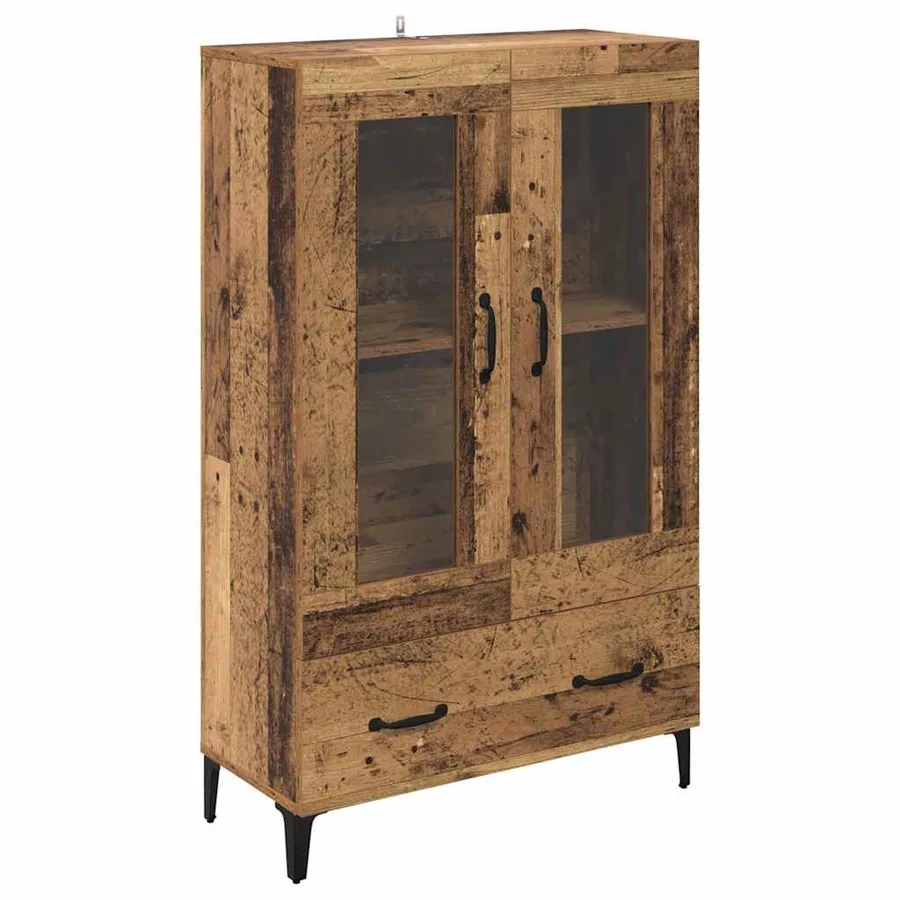 Haut Armoire avec tiroir Bois Ancien 70 x 31 x 115 cm - 2
