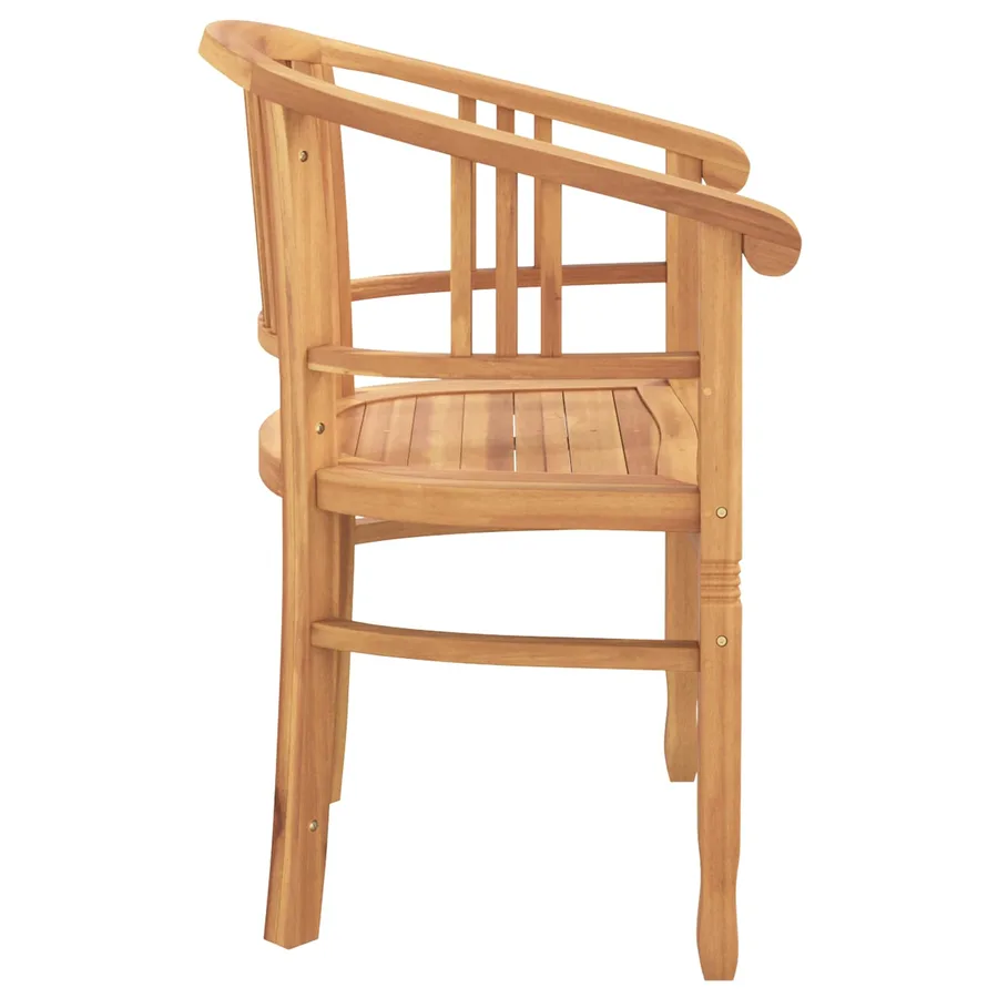 Chaise 2 pcs Marron 63 x 58 x 89 cm Bois de teck massif - 6