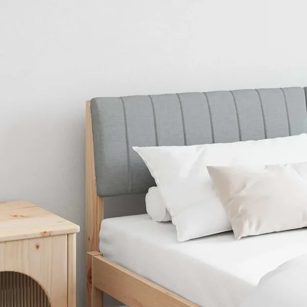 Tête de lit capitonnée Gris clair 150 cm Pin massif