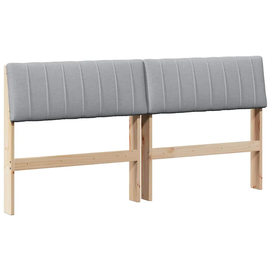 Tête de lit capitonnée Gris clair 150 cm Pin massif - 2