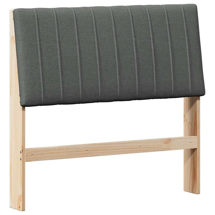 Tête de lit capitonnée Gris foncé 100 cm Pin massif - 2