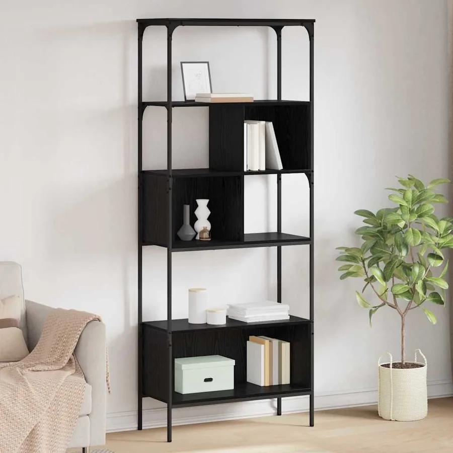 Bibliothèque Chêne noir 76 x 33 x 188,5 cm Bois d'ingénierie