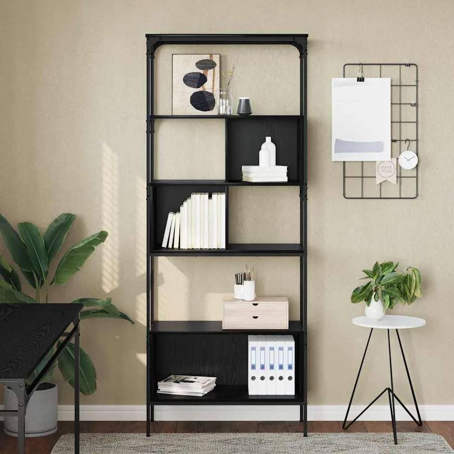 Bibliothèque Chêne noir 76 x 33 x 188,5 cm Bois d'ingénierie - 4