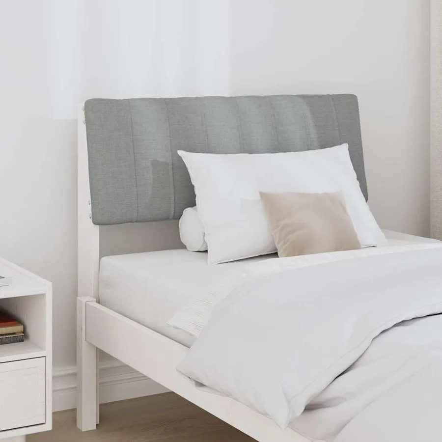 Tête de lit capitonnée Gris clair 80 cm Pin massif - 3